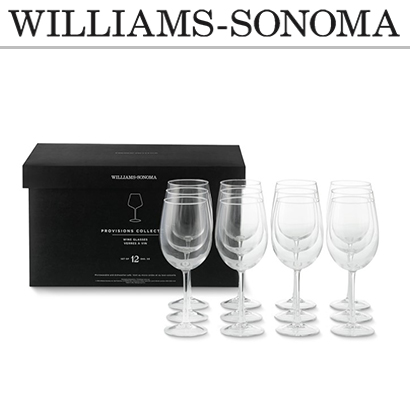 [해외][윌리엄 소노마] Provisions Stemmed Wine Glasses Set of 12